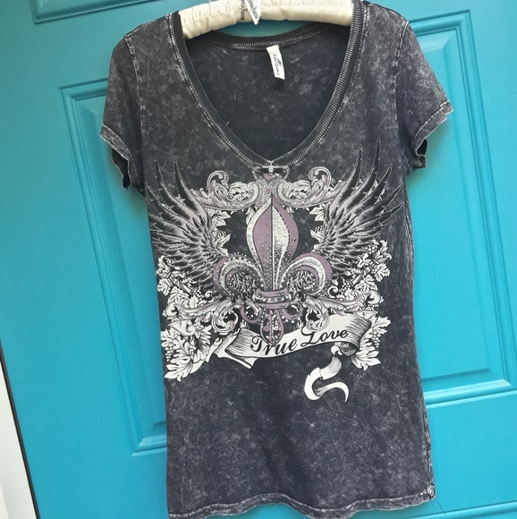 Grunge Biker Tshirt Metal Grommets Reverse Tie Die - Picture 17 of 17